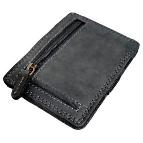 ayados Slim Mini Magic Wallet mit RFID Schutz Geldbörse Herren klein Mini Geldbeutel Damen Portmonee Kartenetui Karten Portemonnaie Kreditkartenetui RFID 7006 (Schwarz SL-19003/FH/RFID) von ayados