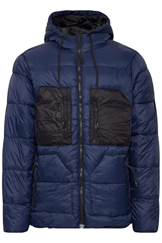 Blend 20714841 Outerwear Herren Winterjacke Herrenjacke Jacke kurze Winterjacke mit Kapuze und abgesetzten Brusttaschen Regular Fit, Größe:S, Farbe:Dress Blues (194024) von b BLEND