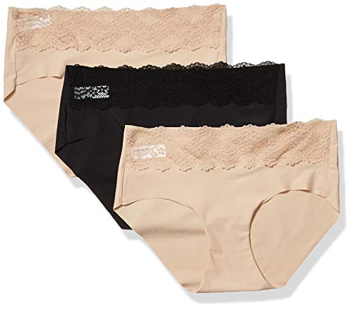 b.tempt'd Damen b Bare Hipster Panty 3 Pack Hipsterhöschen, Au Natural, Au Natural, Nacht, Medium von b.tempt'd