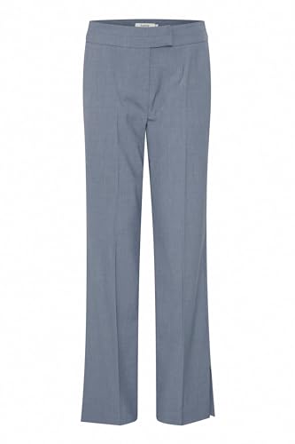 b.young BYDANTA Straight Pants Damen Stoffhose Hose 64% Polyester, 32% Viskose, 4% Elasthan Regular fit, Größe:38, Farbe:True Navy Melange (1940301) von b.young