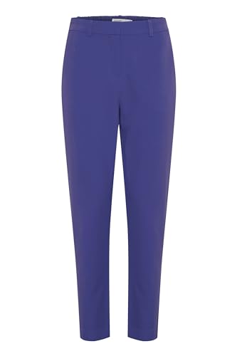 b.young BYDanta Crop Pant Damen Hose Stoffhose mit Stretch, Größe:40, Farbe:Orient Blue (193947) von b.young