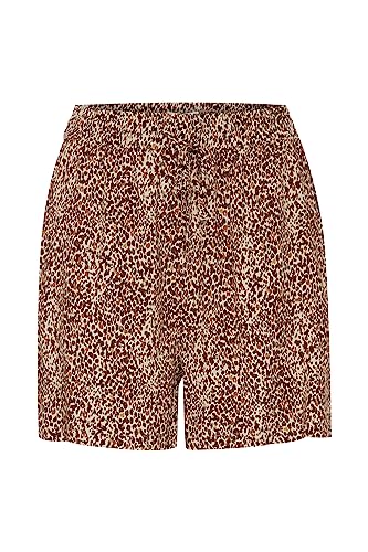 b.young BYMMJOELLA Shorts 2 Damen Shorts Kurze Hose aus Leichter fließender Viskose Loose-Fit mit elastischem Bund, Größe:42, Farbe:Iced Coffee Mix (201901) von b.young