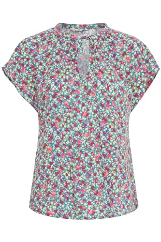 b.young BYMMMJOELLA Damen Bluse Shirt V-Auschnitt Regular fit, Größe:44, Farbe:Palace Blue Ditsy Mix (202950) von b.young