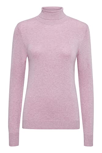 b.young BYMMPIMBA Rollneck Damen Strickpullover Feinstrick Rollkragenpullover, Größe:L, Farbe:Mauve Mist Melange (1532071) von b.young