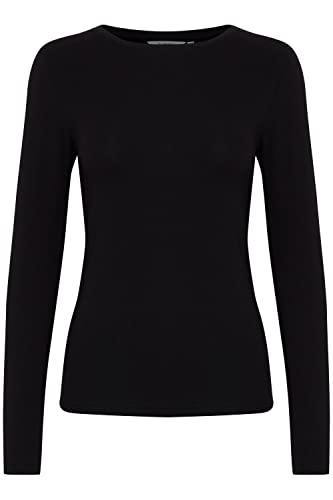 b.young BYPAMILA Damen Longsleeve Langarmshirt Basic Shirt mit Rundhalsausschnitt mit Stretch Regular Fit, Größe:M, Farbe:Federal Blue (184029) von b.young