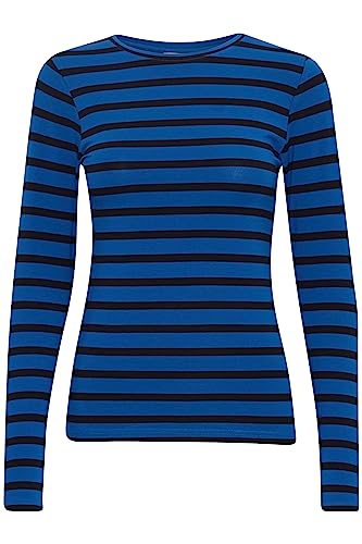 b.young BYPAMILA - Damen Longsleeves Langarmshirt Shirt - 20807931, Größe:S, Farbe:Nautical Blue Mix (202185) von b.young