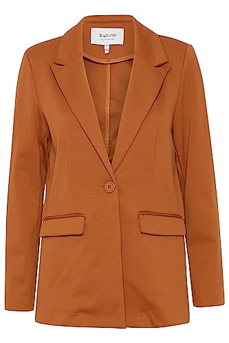 b.young BYRIZETTA Damen Blazer Longblazer Jacke mit Reverskragen und Knopf Regular Fit mit Stretch, Größe:40, Farbe:Sugar Almond (181155) von b.young