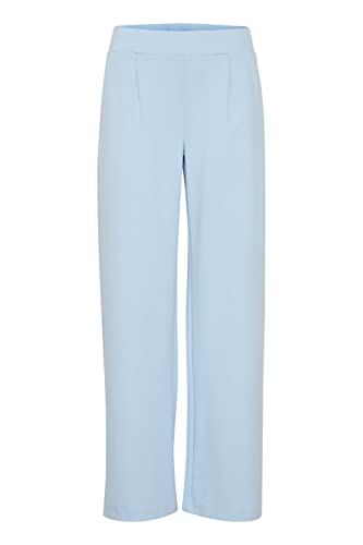 b.young BYRIZETTA Wide Pants 2 Damen Hose Stoffhose mit Stretch Wide Leg weites Bein mit elastischem Bund und Bundfalten, Größe:S, Farbe:Blue Bell (144121) von b.young