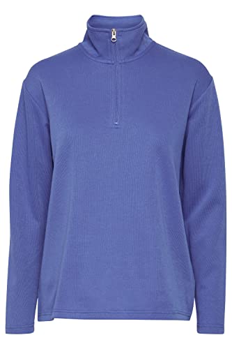 b.young BYTRUNA Sweat 2 Sweat 2 - Troyer Sweatshirt Damen Pullover Sweater Regular Fit, Größe:L, Farbe:Amparo Blue (183945) von b.young