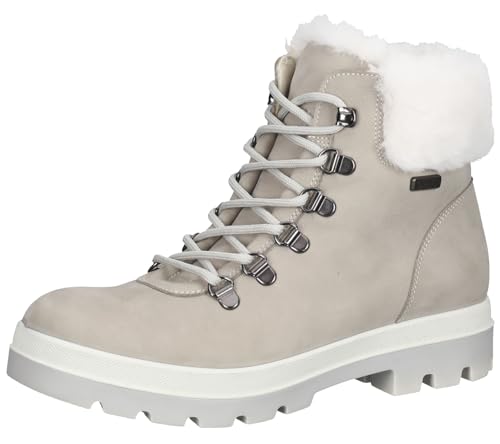 bama Damen Echtleder-Schuhe Stiefel tex Schnür-Schuhe 1085004 Boots Winter-Schuhe Grau, Größe:36 von bama