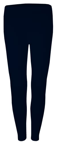 banora Lange Unterhose oder Leggings für Damen und Herren aus dem reinen Naturmaterial mit 70% Schurwolle kbT und 30% Seide (Gr. XL, Farbe: Marine) von banora