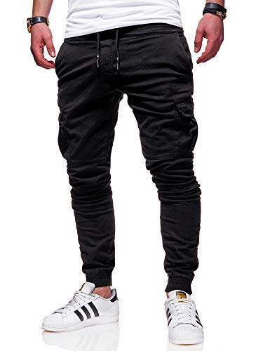 behype. Herren Cargohose Chinohose Jogger Jeans-Hose Stretch Stoffhose Freizeithose mit Gummibund 80-8393 Schwarz W32 behype. Herren Cargohose Chinohose Jogger Jeans-Hose Stretch Stoffhose Freizeithose mit Gummibund 80-8393 Schwarz W32 von behype.