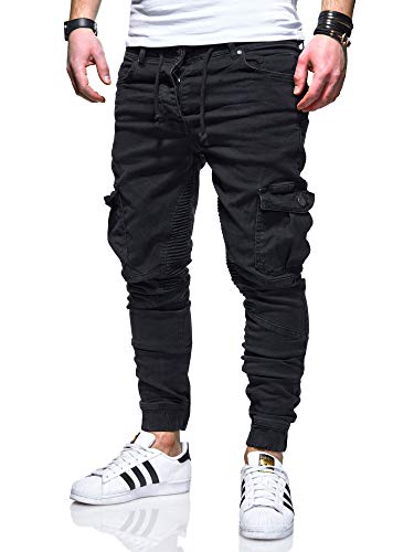 behype. Herren Cargo-Jeans Jogger-Jeans Biker Jeans-Hose 80-2370 Schwarz W29 behype. Herren Cargo-Jeans Jogger-Jeans Biker Jeans-Hose 80-2370 Schwarz W29 von behype.