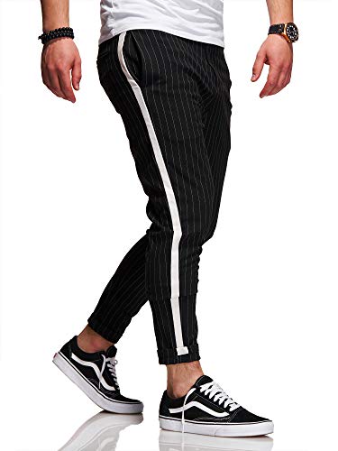 behype. Herren Chino-Hose Nadelstreifen-Hose Side-Stripe Anzugs-Hose 80-0130 Schwarz W32 behype. Herren Chino-Hose Nadelstreifen-Hose Side-Stripe Anzugs-Hose 80-0130 Schwarz W32 von behype.
