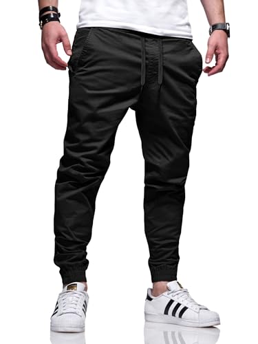 behype. Herren Hose Chino Jogger Jeans Chinohose Cargohose Freizeithose Gummibund Stretch BH_C-33-Black-W30 behype. Herren Hose Chino Jogger Jeans Chinohose Cargohose Freizeithose Gummibund Stretch BH_C-33-Black-W30 von behype.