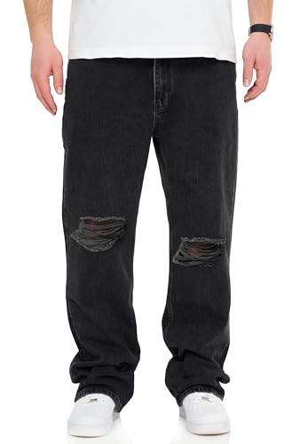 behype. Herren Jeans Ripped Loose-Fit Jeanshose 100% Baumwolle Denim Baggy Hose Straight-Leg Used Look Men's DC_JN-249-Washed Black-W30/L32 behype. Herren Jeans Ripped Loose-Fit Jeanshose 100% Baumwolle Denim Baggy Hose Straight-Leg Used Look Men's DC_JN-249-Washed Black-W30/L32 von behype.