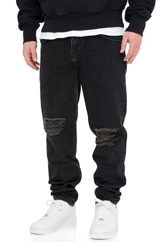 behype. Herren Jeans Ripped Tapered-Fit Jeanshose 100% Baumwolle Denim Baggy Hose Used Look Men's DC_JN-244-Washed Black-W33/L32 behype. Herren Jeans Ripped Tapered-Fit Jeanshose 100% Baumwolle Denim Baggy Hose Used Look Men's DC_JN-244-Washed Black-W33/L32 von behype.