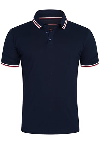 behype. Herren Kurzarm Poloshirt Freizeit Polo T-Shirt Männer Polo-Hemd Regular-Fit in Piqué-Qualität RR_MP-344-Navy-XXL behype. Herren Kurzarm Poloshirt Freizeit Polo T-Shirt Männer Polo-Hemd Regular-Fit in Piqué-Qualität RR_MP-344-Navy-XXL von behype.