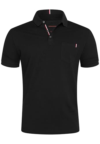behype. Herren Kurzarm Poloshirt mit Brusttasche Freizeit Polo T-Shirt Männer Polo-Hemd Regular-Fit in Piqué-Qualität RR_MP-371-Schwarz-M behype. Herren Kurzarm Poloshirt mit Brusttasche Freizeit Polo T-Shirt Männer Polo-Hemd Regular-Fit in Piqué-Qualität RR_MP-371-Schwarz-M von behype.