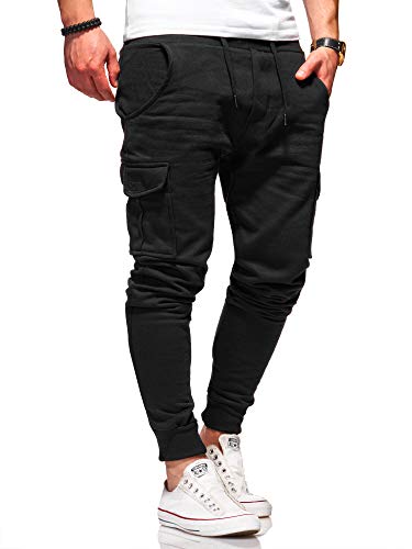 behype. Herren Lange Cargo Trainingshose Jogging-Hose Sport-Hose 60-0013 Schwarz S behype. Herren Lange Cargo Trainingshose Jogging-Hose Sport-Hose 60-0013 Schwarz S von behype.