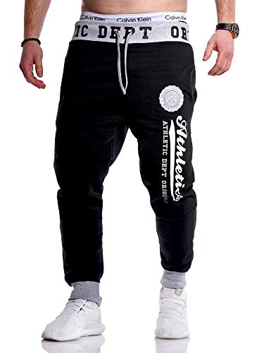 behype. Herren Lange Trainingshose Jogging-Hose Sport-Hose Athletics 60-0094 Schwarz-Grau S behype. Herren Lange Trainingshose Jogging-Hose Sport-Hose Athletics 60-0094 Schwarz-Grau S von behype.