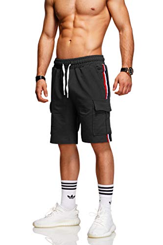 behype. Herren Sweat-Shorts Kurze Hose Sport-Hose Jogging-Hose Trainings-Hose Freizeit Side-Stripe 60-8110 Schwarz S behype. Herren Sweat-Shorts Kurze Hose Sport-Hose Jogging-Hose Trainings-Hose Freizeit Side-Stripe 60-8110 Schwarz S von behype.