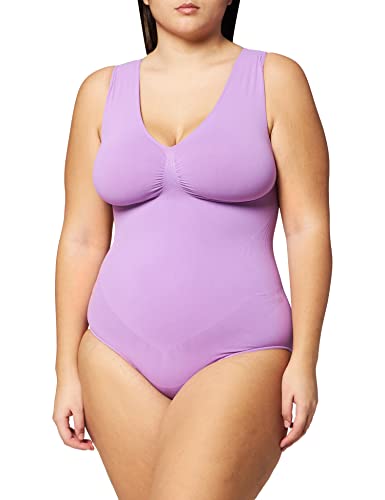 belly cloud Damen Body figurformend mit V-Ausschnitt, Violett (african violet), XL von belly cloud