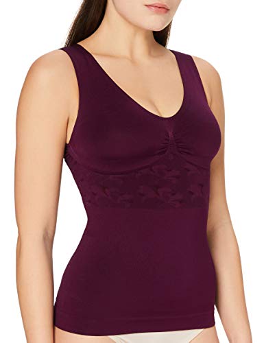 belly cloud Damen Shape Flora, figurformend, Seamless Shapewear Formendes Top, Violett (Pflaume 853), 40 (Herstellergröße: M) von belly cloud