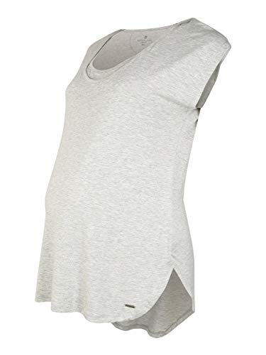 Bellybutton Maternity Damen Melissa-Stillshirt 1/4 Arm Umstandslangarmshirt, Grau (Light 8100), 34 (Herstellergröße: XS) von bellybutton