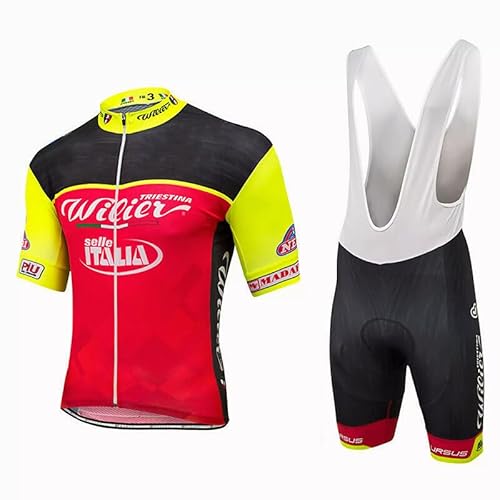 beyleaycau Herren Kurzarm Fahrradtrikot Sets Sommer Schnelltrocken Atmungsaktive Fahrradshirt und Trägershorts Maßgeschneiderte Pro-Team Fahrradausrüstung von beyleaycau