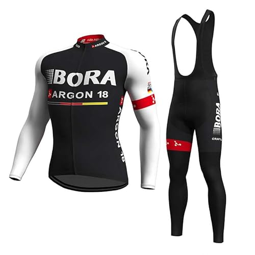 beyleaycau Herren Langarm-Radfahren Trikot Sets Herbst Radfahren Kleidung mit Gel gepolstert Bib Tights von beyleaycau