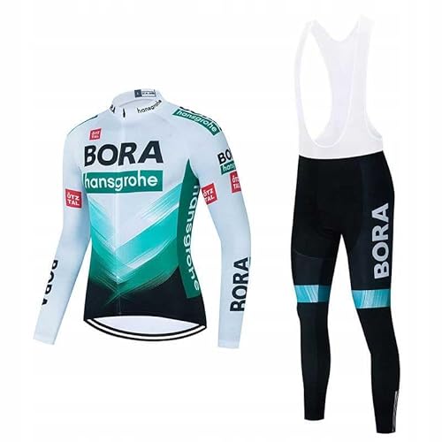 beyleaycau Herren Langarm-Radfahren Trikot Sets Herbst Radfahren Kleidung mit Gel gepolstert Bib Tights von beyleaycau