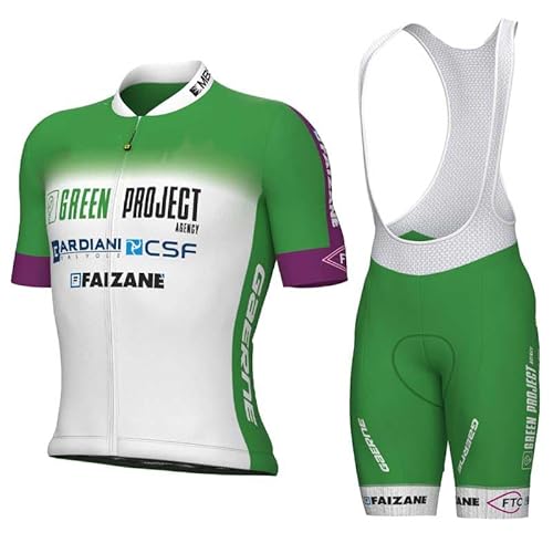 beyleaycau Herren Radsporttrikot-Set Kurzarm 2-teiliger Anzug mit Gel gepolsterter Trägershorts für Sommer Outdoor-Radfahren von beyleaycau