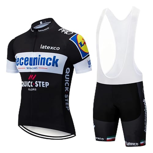 beyleaycau Maßgeschneiderte Pro-Team Trikots Herren Kurzarm Radfahren Sets Sommer Radfahren Trikot mit 3 Tasche und Trägershorts von beyleaycau