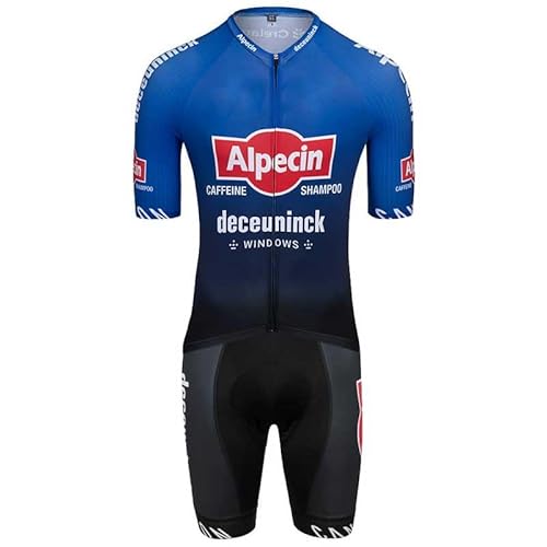 beyleaycau Sommer Radsport-Set für Herren Kurzarmtrikot und Trägerhose Trainingsanzug schnelltrocknend atmungsaktiv mit Polsterung von beyleaycau