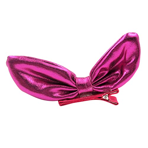 Dreieckstuch Winter Damen Kleinkind Baby Mädchen Haarnadel Hasenohren Haarspange Pailletten Haarnadel Kopfbedeckung Wollhuhn Schlupfschal (Hot Pink, One Size) von biJerou