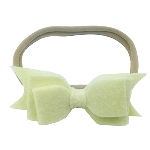 Haargummis Damen Kleinkind Baby Mädchen einfarbig Stirnband Bowknot elastisches Haarband für Kleinkinder Stirnband Mädchen 7 Jahre (Beige, One Size) von biJerou