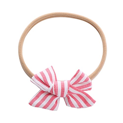 Reitstirnband Kleinkind Baby Mädchen Gestreifte Drucke Stirnband Bowknot Elastisches Haarband Für Kleinkinder Tennis Bekleidung Herren (Hot Pink, One Size) von biJerou