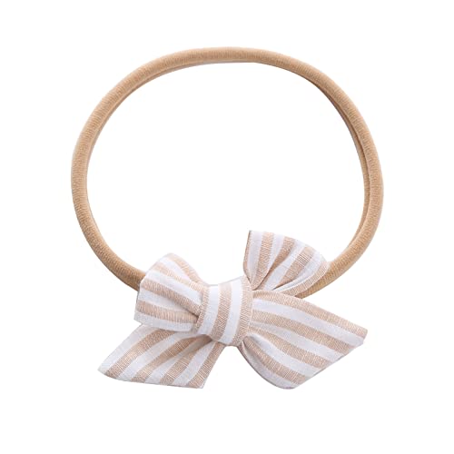 Reitstirnband Kleinkind Baby Mädchen Gestreifte Drucke Stirnband Bowknot Elastisches Haarband Für Kleinkinder Tennis Bekleidung Herren (Khaki, One Size) von biJerou