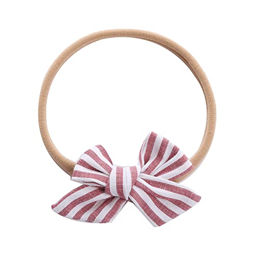 Reitstirnband Kleinkind Baby Mädchen Gestreifte Drucke Stirnband Bowknot Elastisches Haarband Für Kleinkinder Tennis Bekleidung Herren (Red, One Size) von biJerou