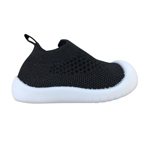 biJerou Baby-Kleinkindschuhe, Sommersandalen für Herren und Damen, weiche Sohle, atmungsaktive Mesh-Schuhe für, Babyschuhe für 1 bis 3 Gummistiefel Mädchen (Black, 19 Infant) von biJerou