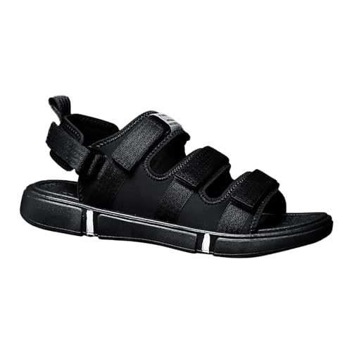 biJerou Herren Sandalen Sport Sommer Strand Hausschuhe Schieben Outdoor Remote Hausschuhe Sandalen Outdoor Sandalen Herren 41 (Black, 38) von biJerou