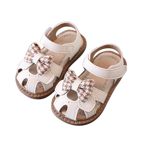 biJerou Kinder 33 für Kinder mit Schleifen, niedliche Schuhe, Babyschuhe Schneestiefel 24 (Beige, 18-24 Months) von biJerou