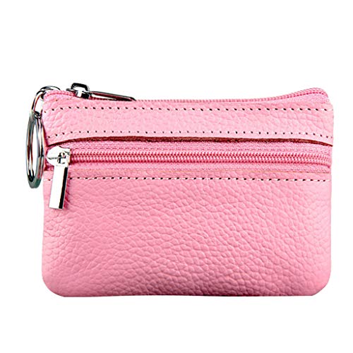 biJerou Kleine Brieftasche Herren Mit Münzfach Geldbörse für kleine Tasche Damenring-Geldbörse Herren Brieftasche Klein (Pink, One Size) von biJerou