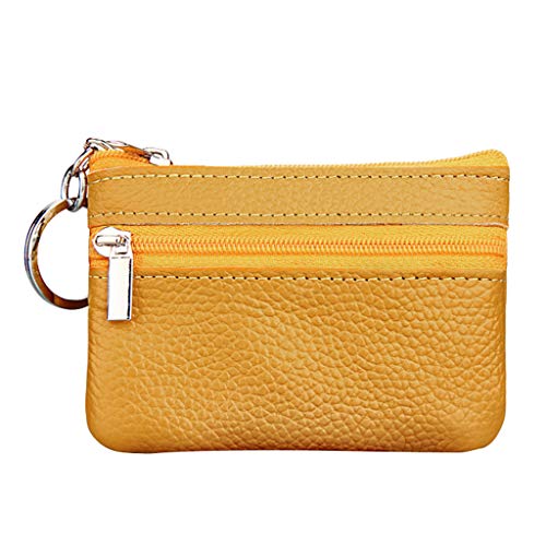 biJerou Kleine Brieftasche Herren Mit Münzfach Geldbörse für kleine Tasche Damenring-Geldbörse Herren Brieftasche Klein (Yellow, One Size) von biJerou