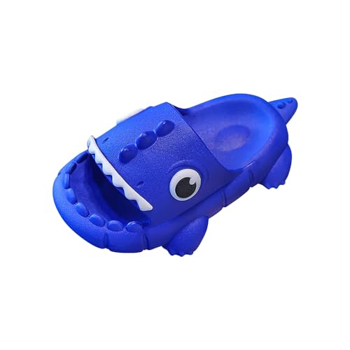 biJerou Kleinkind 18 Monate Kinder-Cartoon-Dinosaurier-Startseite, rutschfeste Sandalen, Hausschuhe Hausschuhe Herren Waschbar (Blue, 30.5 Little Child) von biJerou