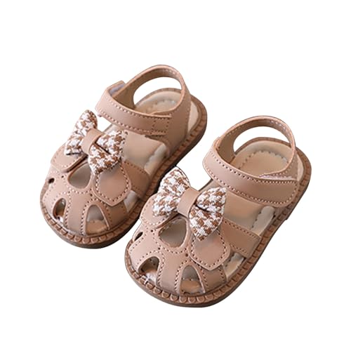biJerou Weiche Unterseite für Kinder mit Schleifen, niedliche Schuhe, Babyschuhe Kinder 29 (Pink, 6-9 Months) von biJerou