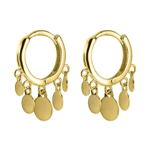 Ohrringe Ohrstecker Damen Schmuck Earrings Runde Quaste Anhänger Creolen Für Frauen Mädchen Party Daily Wear Gold von bicup