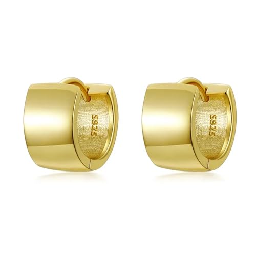 Ohrringe Ohrstecker Damen Schmuck Earrings Minimalistische Punkrock Smooth Creolen Ohrringe Für Frauen Hochzeitsfeier Gold von bicup