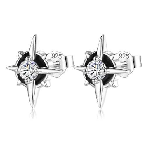 Ohrringe Ohrstecker Damen Schmuck Earrings Süße Stern-Ohrstecker Für Frauen Hochzeit Weiß von bicup